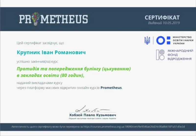 Сертификат 3