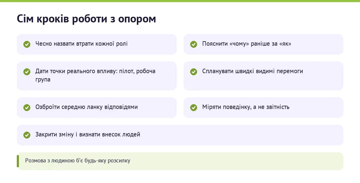 Сім опор провадження змін без надриву
