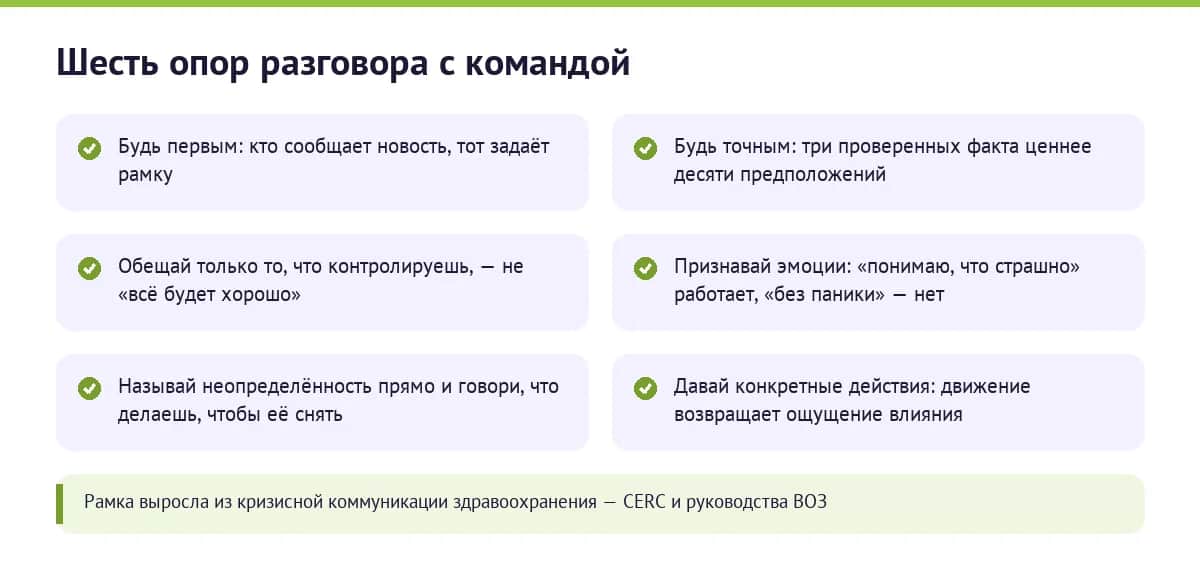Шесть принципов кризисной коммуникации для руководителя