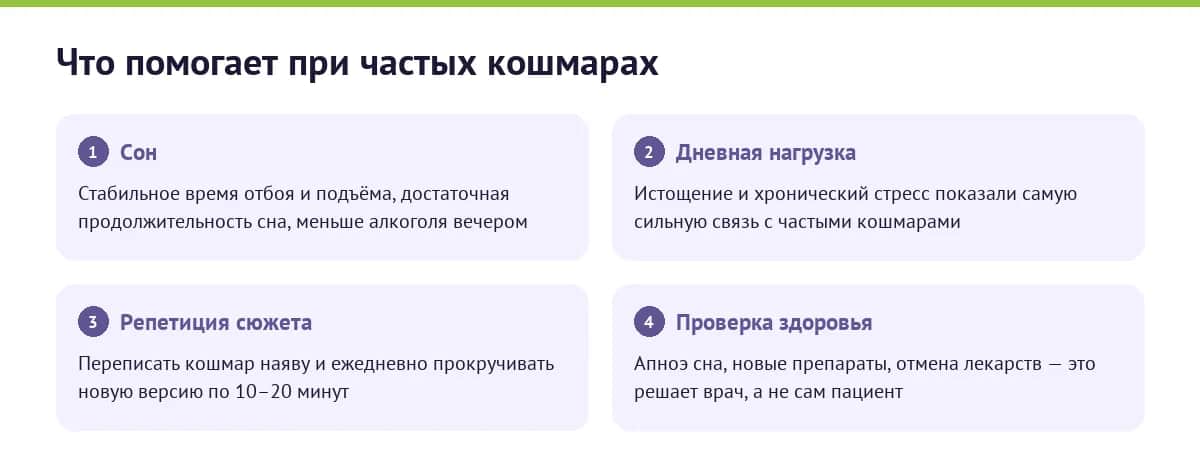Что помогает при частых кошмарах: сон, дневной стресс, репетиция сюжета, проверка здоровья