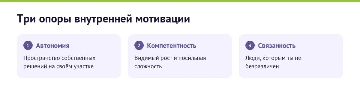 Три базовые потребности в дизайне рабочей роли