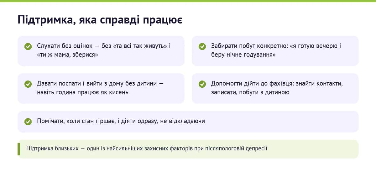 Памʼятка підтримки для партнера і рідних