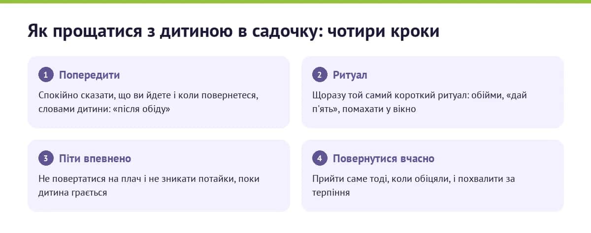 Як прощатися з дитиною в садочку: чотири кроки