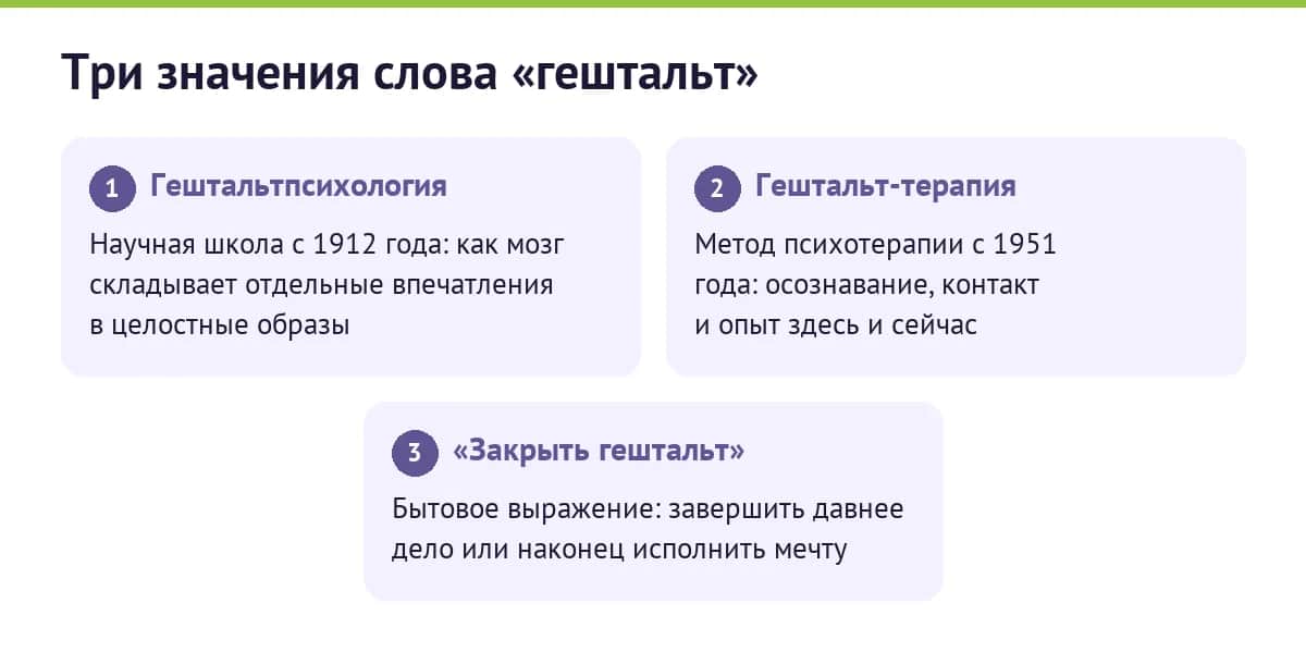 Три значения слова «гештальт»
