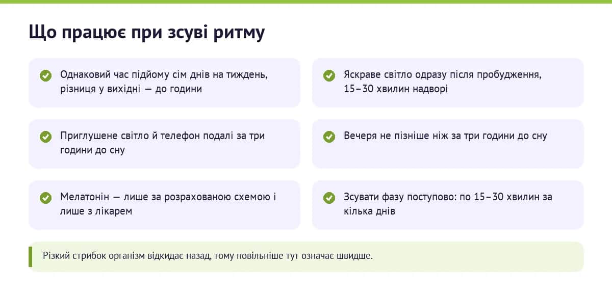 Що працює при зсуві ритму
