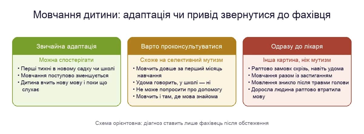 Коли мовчання дитини — звичайна адаптація, а коли привід звернутися до фахівця