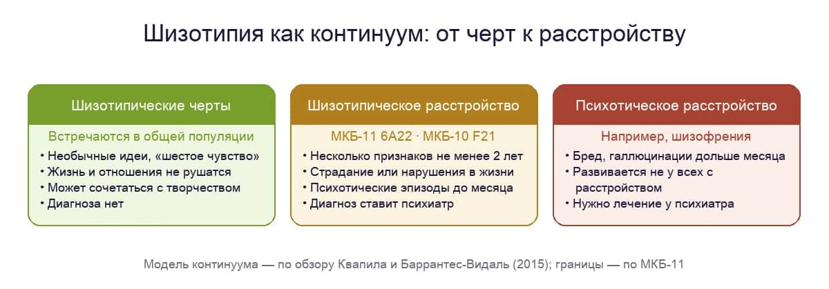 Континуум шизотипии: от черт в общей популяции к шизотипическому расстройству и психотическому расстройству