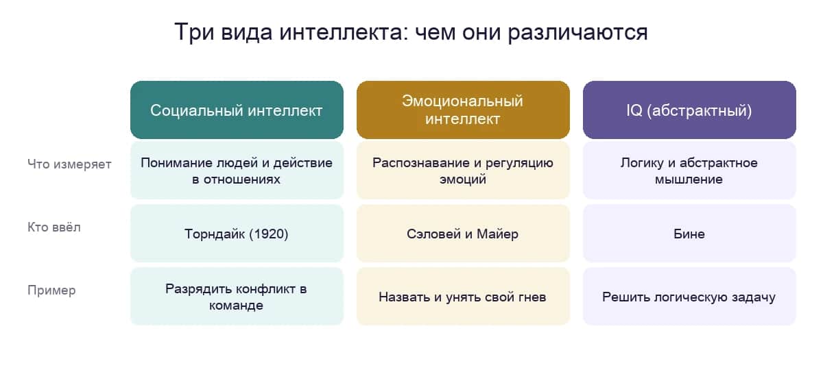 Социальный, эмоциональный и общий интеллект — что измеряет каждый, кто его ввёл и пример проявления