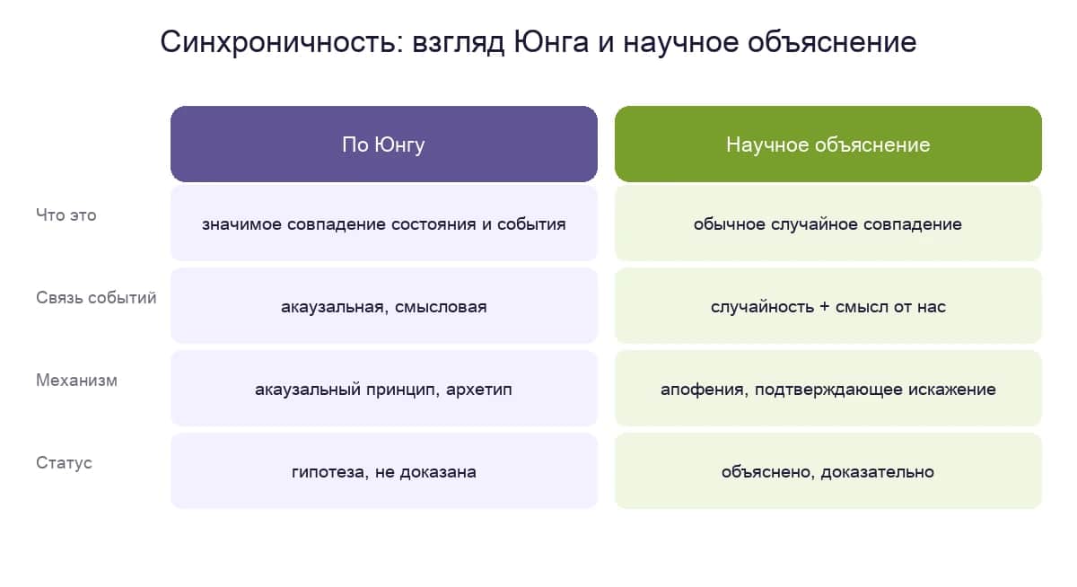 Синхроничность: взгляд Юнга и научное объяснение того же совпадения