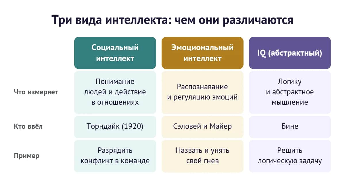 Социальный, эмоциональный и общий интеллект — что измеряет каждый, кто его ввёл и пример проявления